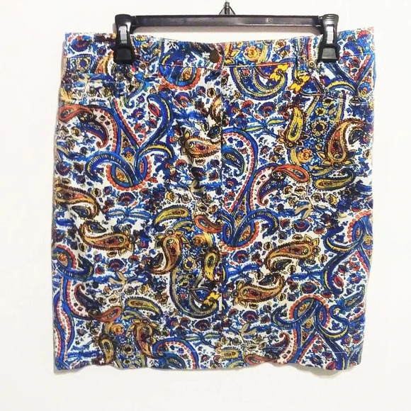 Jones New York Sport Paisley Skirt - Picture 1 of 6
